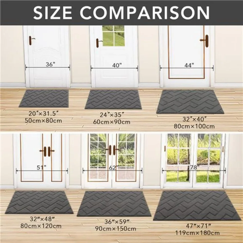Indoor Doormat,Front Back Door Mat Rubber Backing Non Slip Door Mats
